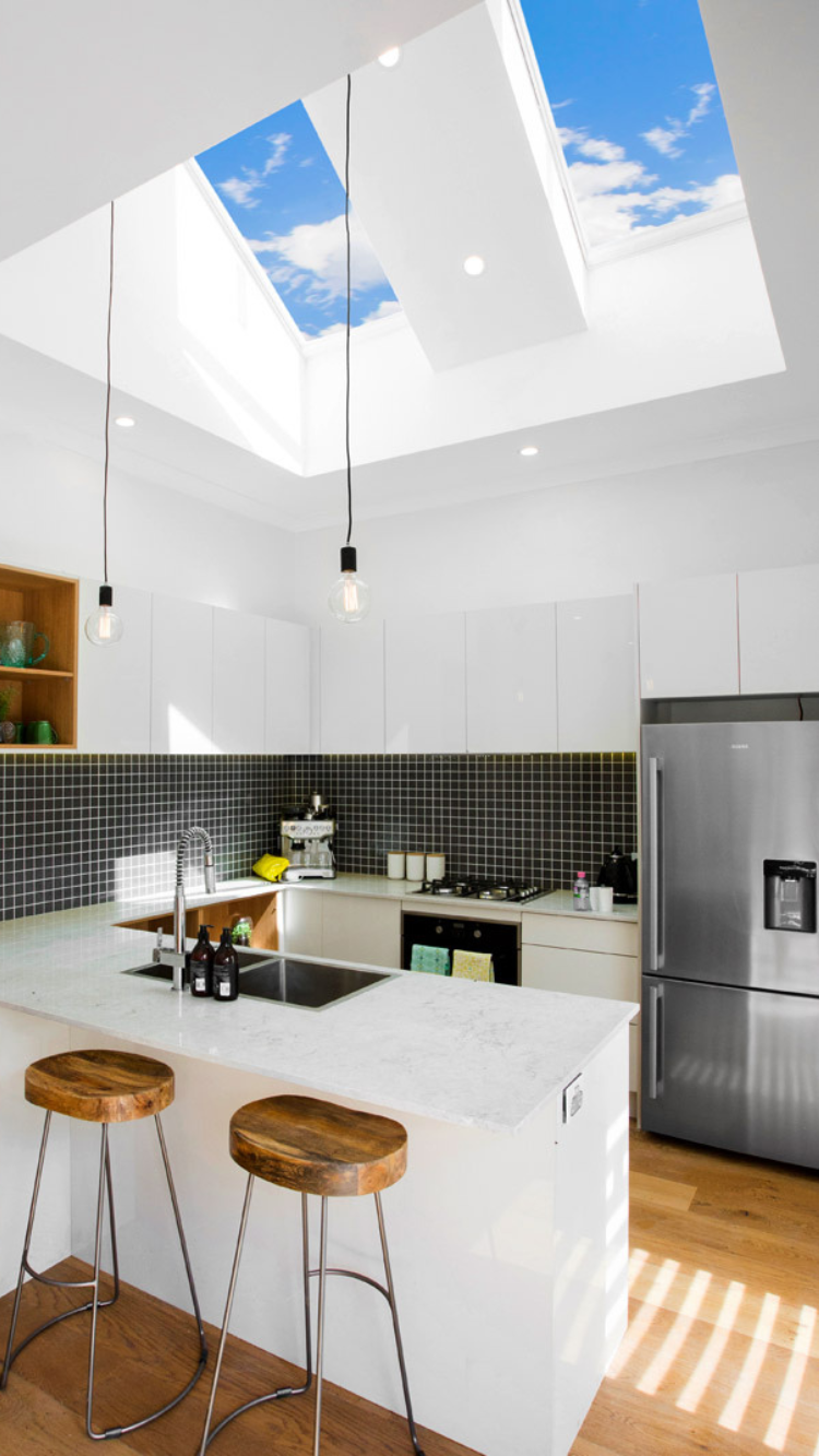 skylight roof window by kitchen modern clouds skies